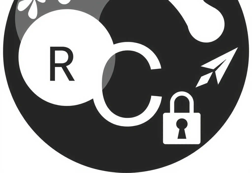 Ilustracja przedstawiająca symbol praw autorskich i ochronę danych